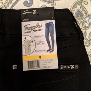 NWT Seven7 (Tummyless) Skinny Jeans - Black